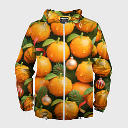 Ветровка с капюшоном мужская Мандариновое настроение, цвет: 3D-белый