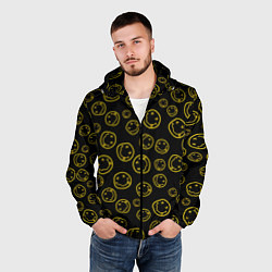 Ветровка с капюшоном мужская Nirvana Pattern, цвет: 3D-черный — фото 2