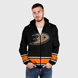 Ветровка с капюшоном мужская Anaheim Ducks Selanne, цвет: 3D-черный — фото 2