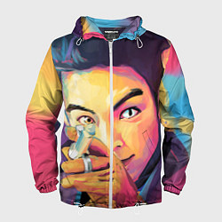 Ветровка с капюшоном мужская Big Bang Art, цвет: 3D-белый