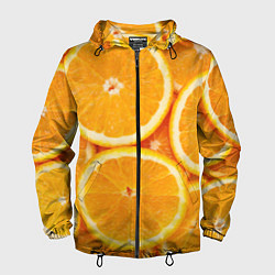 Ветровка с капюшоном мужская Апельсинчик, цвет: 3D-черный