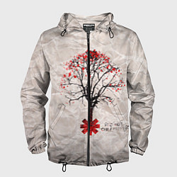 Ветровка с капюшоном мужская RHCP: Red Tree, цвет: 3D-черный