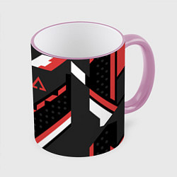Кружка 3D CS:GO Cyrex Pattern, цвет: 3D-розовый кант