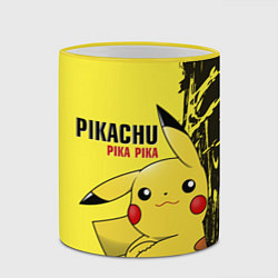 Кружка 3D Pikachu Pika Pika, цвет: 3D-желтый кант — фото 2
