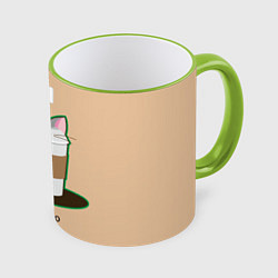 Кружка 3D Catpuccino, цвет: 3D-светло-зеленый кант