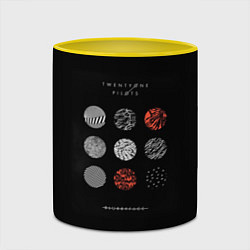 Кружка 3D Twenty one pilots: Blurrveace, цвет: 3D-белый + желтый — фото 2