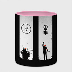 Кружка 3D Twenty One Pilots: Lines, цвет: 3D-белый + розовый — фото 2