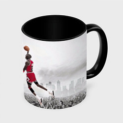 Кружка 3D Michael Jordan NBA, цвет: 3D-белый + черный