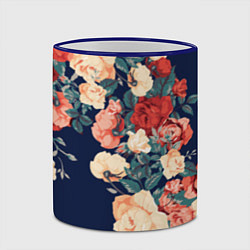 Кружка 3D Fashion flowers, цвет: 3D-синий кант — фото 2