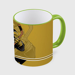 Кружка 3D Pittsburgh Penguins, цвет: 3D-светло-зеленый кант