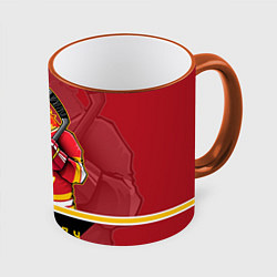 Кружка 3D Calgary Flames, цвет: 3D-оранжевый кант