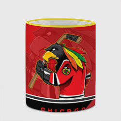 Кружка 3D Chicago Blackhawks, цвет: 3D-желтый кант — фото 2