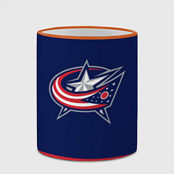 Кружка 3D Columbus Blue Jackets, цвет: 3D-оранжевый кант — фото 2