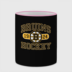 Кружка 3D Boston Bruins: Est.1924, цвет: 3D-розовый кант — фото 2