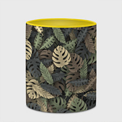Кружка 3D Тропический камуфляж, цвет: 3D-белый + желтый — фото 2