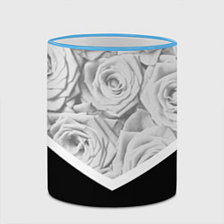 Кружка 3D Розы, цвет: 3D-небесно-голубой кант — фото 2