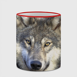 Кружка 3D Улыбка волка, цвет: 3D-красный кант — фото 2