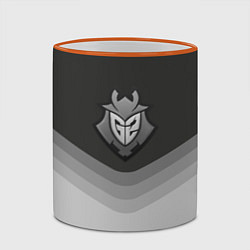 Кружка 3D G2 Esports Uniform, цвет: 3D-оранжевый кант — фото 2