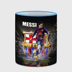 Кружка 3D Messi FCB, цвет: 3D-небесно-голубой кант — фото 2