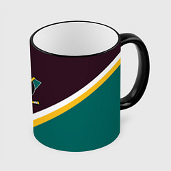 Кружка 3D NHL: Anaheim Ducks, цвет: 3D-черный кант