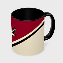 Кружка 3D NHL: Arizona Coyotes, цвет: 3D-белый + черный
