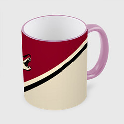 Кружка 3D NHL: Arizona Coyotes, цвет: 3D-розовый кант