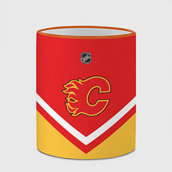 Кружка 3D NHL: Calgary Flames цвета 3D-оранжевый кант — фото 2