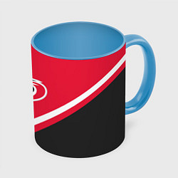 Кружка 3D NHL: Carolina Hurricanes, цвет: 3D-белый + небесно-голубой