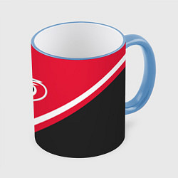 Кружка 3D NHL: Carolina Hurricanes, цвет: 3D-небесно-голубой кант