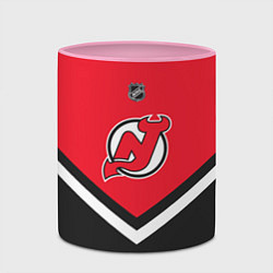 Кружка 3D NHL: New Jersey Devils, цвет: 3D-белый + розовый — фото 2