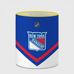 Кружка 3D NHL: New York Rangers, цвет: 3D-желтый кант — фото 2
