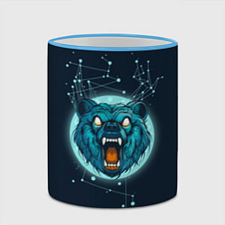 Кружка 3D Космический медведь, цвет: 3D-небесно-голубой кант — фото 2