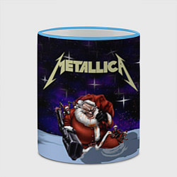 Кружка 3D Metallica: Bad Santa, цвет: 3D-небесно-голубой кант — фото 2