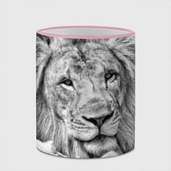 Кружка 3D Милый лев, цвет: 3D-розовый кант — фото 2