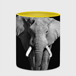 Кружка 3D Старый слон, цвет: 3D-белый + желтый — фото 2