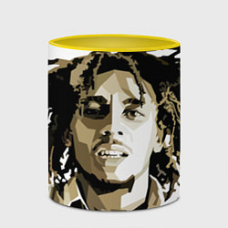 Кружка 3D Bob Marley: Mono, цвет: 3D-белый + желтый — фото 2