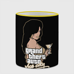 Кружка 3D GTA Vice City, цвет: 3D-желтый кант — фото 2