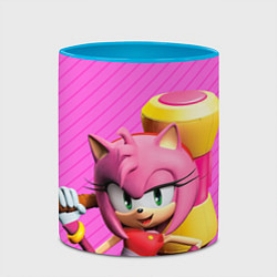 Кружка 3D Amy Rose, цвет: 3D-белый + небесно-голубой — фото 2