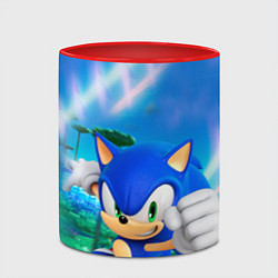 Кружка 3D Sonic Boom, цвет: 3D-белый + красный — фото 2