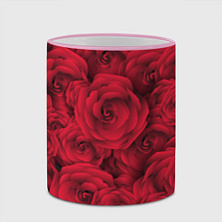 Кружка 3D Красные розы, цвет: 3D-розовый кант — фото 2