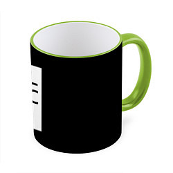 Кружка 3D Black, цвет: 3D-светло-зеленый кант