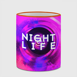 Кружка 3D Night life, цвет: 3D-оранжевый кант — фото 2