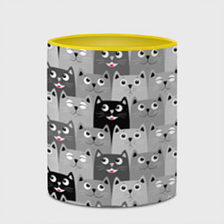 Кружка 3D Котейки, цвет: 3D-белый + желтый — фото 2