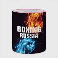 Кружка 3D Boxing Russia, цвет: 3D-розовый кант — фото 2