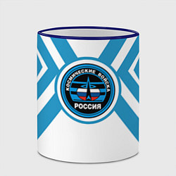 Кружка 3D Космические войска России, цвет: 3D-синий кант — фото 2