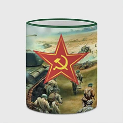 Кружка 3D Наступление советской армии, цвет: 3D-зеленый кант — фото 2