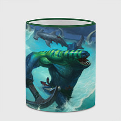 Кружка 3D Tidehunter: Water Rage, цвет: 3D-зеленый кант — фото 2
