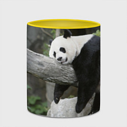 Кружка 3D Большая уставшая панда, цвет: 3D-белый + желтый — фото 2