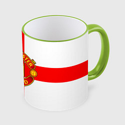 Кружка 3D Manchester Utd: England, цвет: 3D-светло-зеленый кант