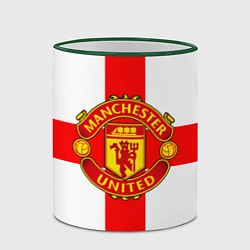 Кружка 3D Manchester Utd: England, цвет: 3D-зеленый кант — фото 2